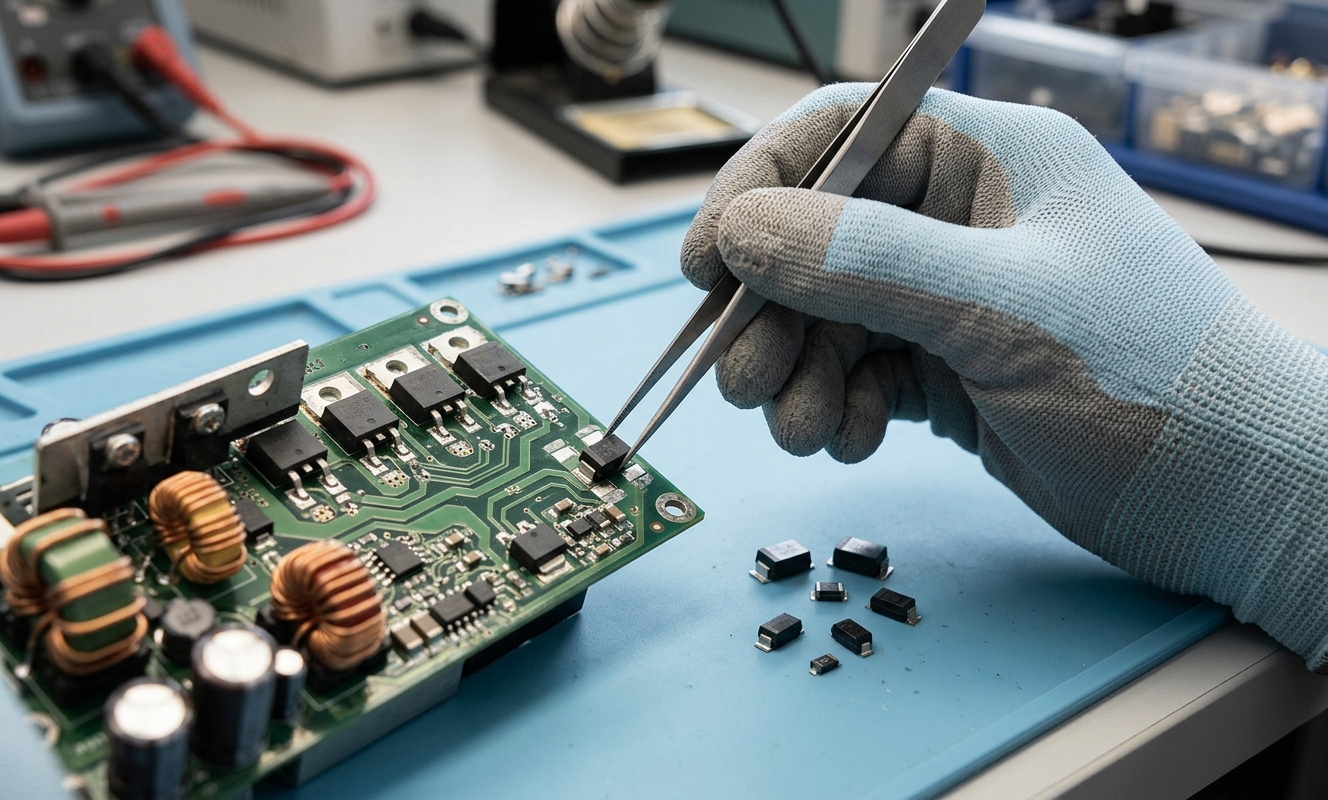 Power Schottky Diode Selection Guide: SS14 vs SS34 vs MBRS340 SMA/SMB/SMC Footprint Replacement